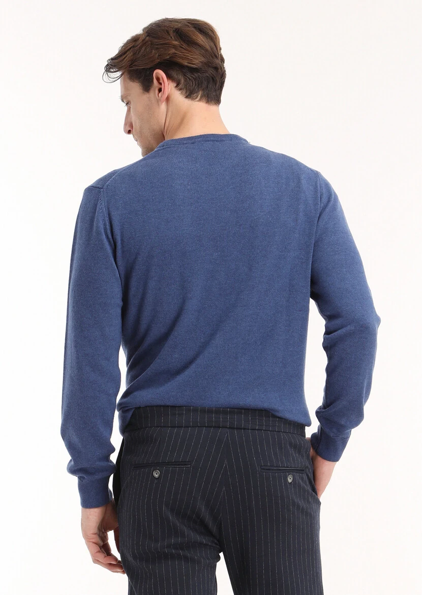 Light Indigo Knitwear Sweatshirt - 4