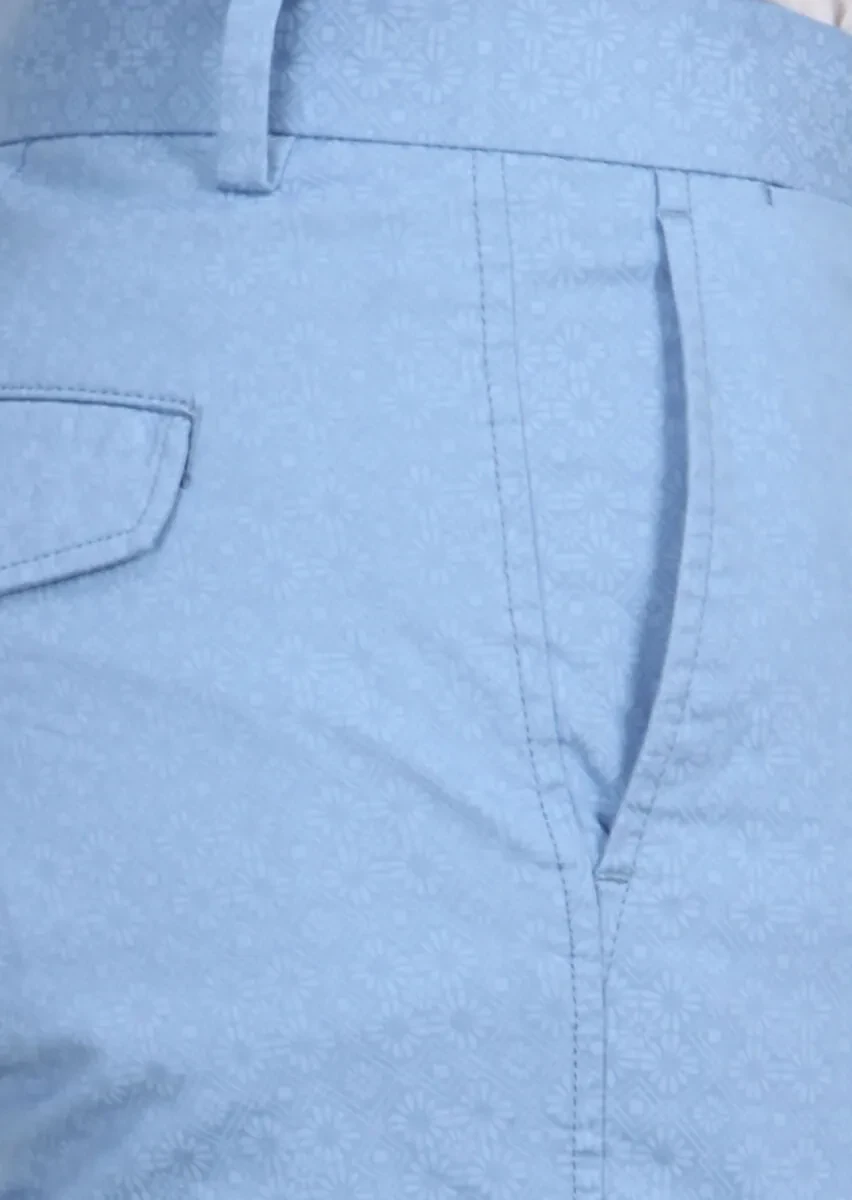 Mavi Baskılı Dokuma Regular Fit Casual Pamuk Karışımlı Bermuda - 3