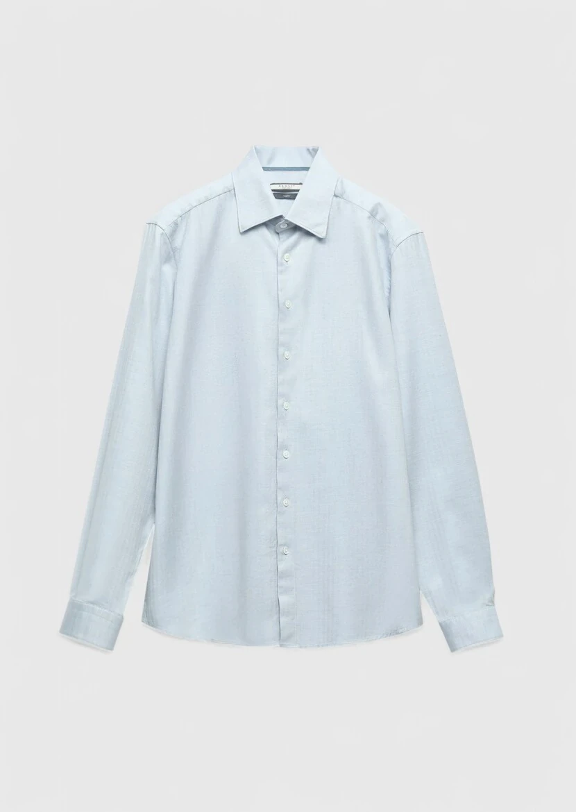 Mavi Desenli Casual Fit Dokuma Casual %100 Pamuk Gömlek - 7