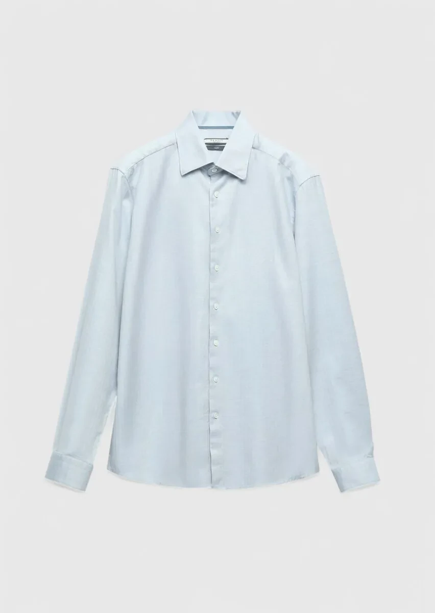 Mavi Desenli Casual Fit Dokuma Casual %100 Pamuk Gömlek - 7