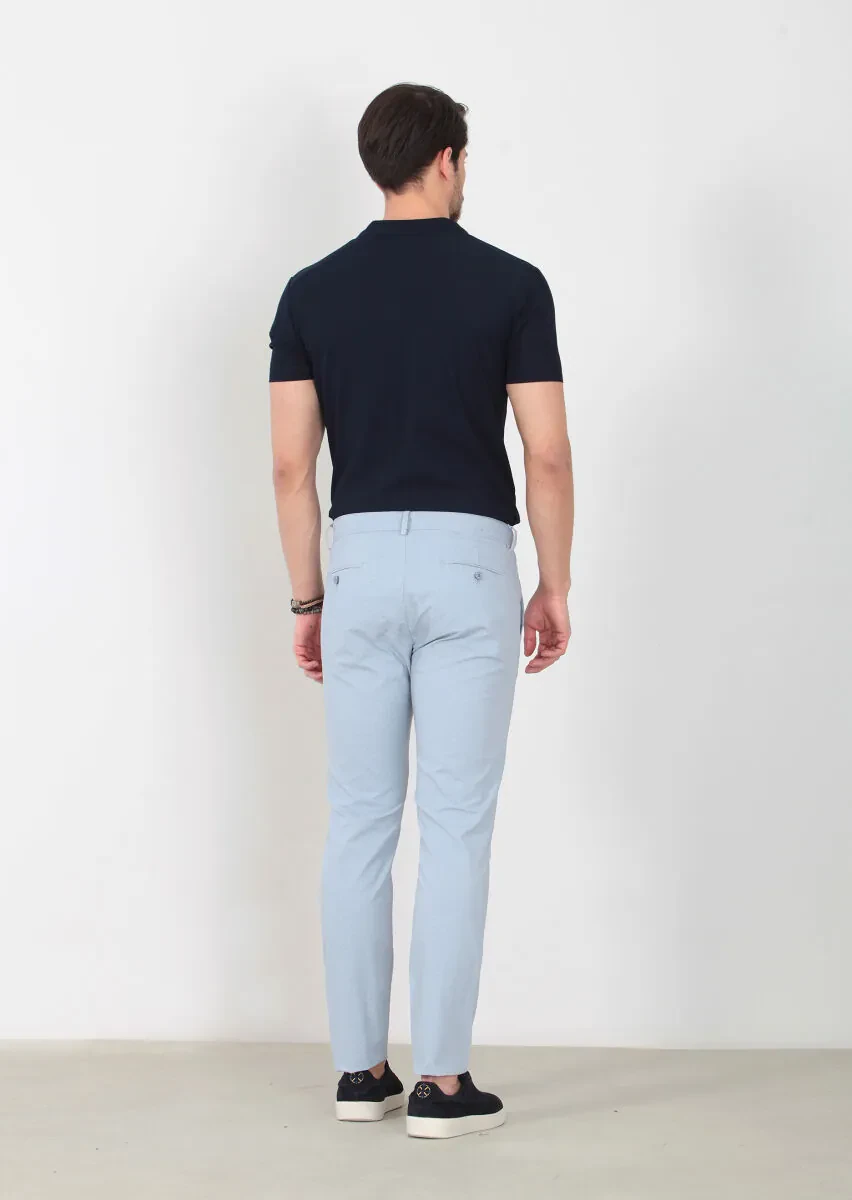 Mavi Desenli Dokuma Regular Fit Casual Pamuk Karışımlı Pantolon - 4