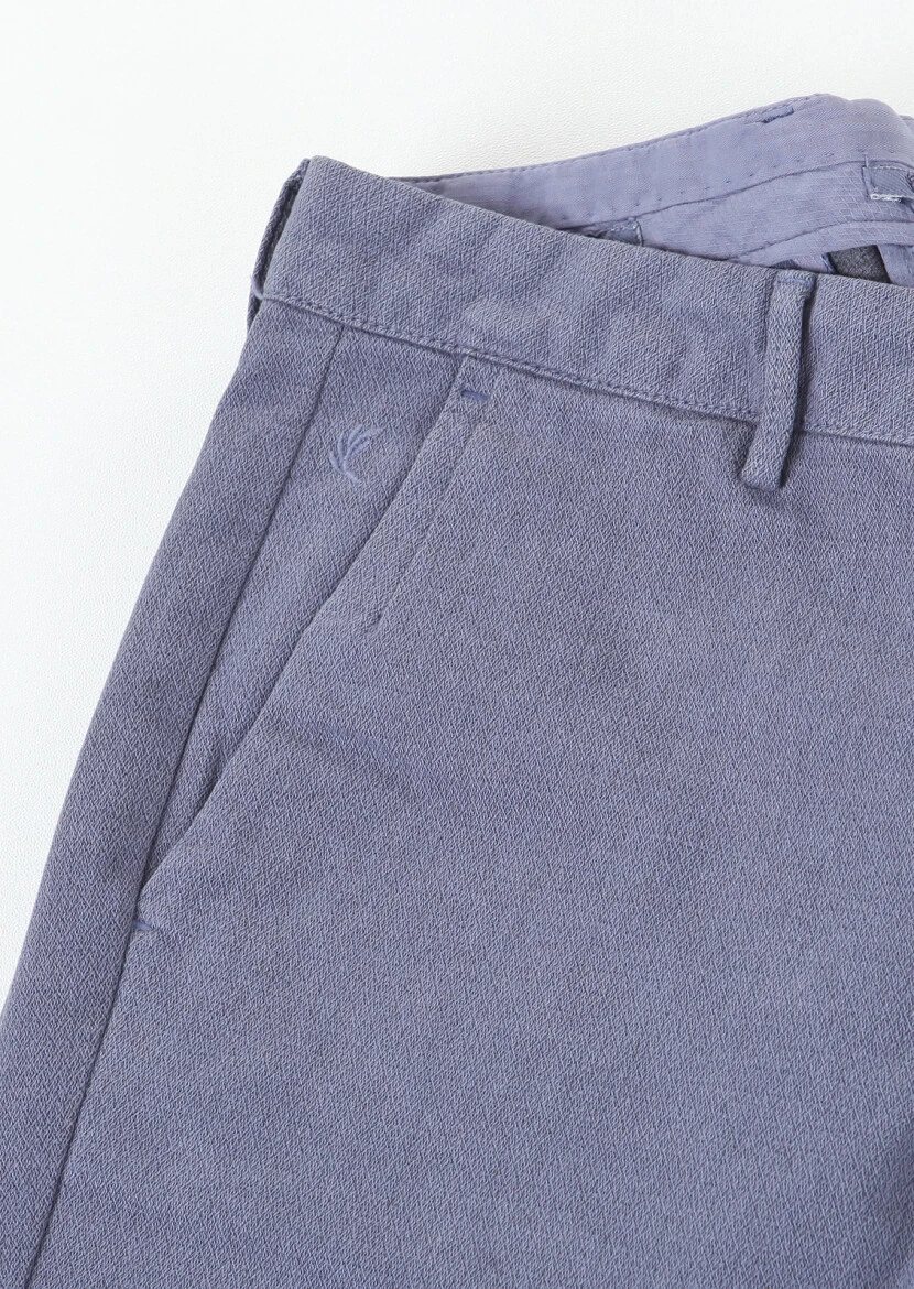 Mavi Desenli Dokuma Regular Fit Casual Pamuk Karışımlı Pantolon 