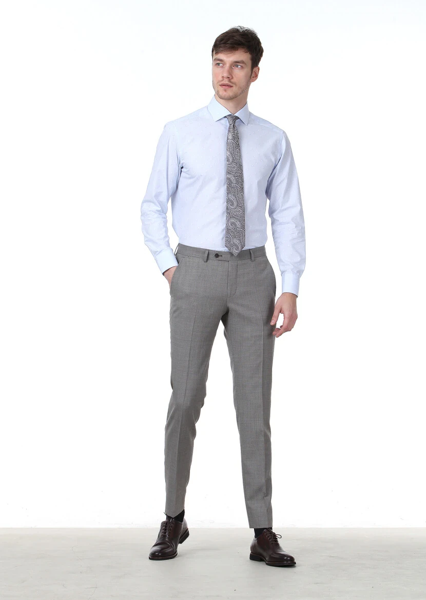 Mavi Desenli Regular Fit Dokuma Klasik %100 Pamuk Gömlek - 2