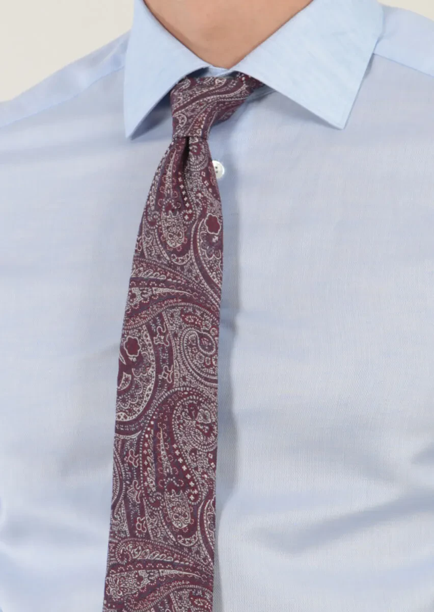 Mavi Desenli Regular Fit Dokuma Klasik Pamuk Karışımlı Gömlek - 4