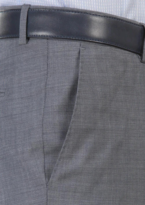 Mavi Dokuma Modern Fit Klasik %100 Yün Pantolon - 4