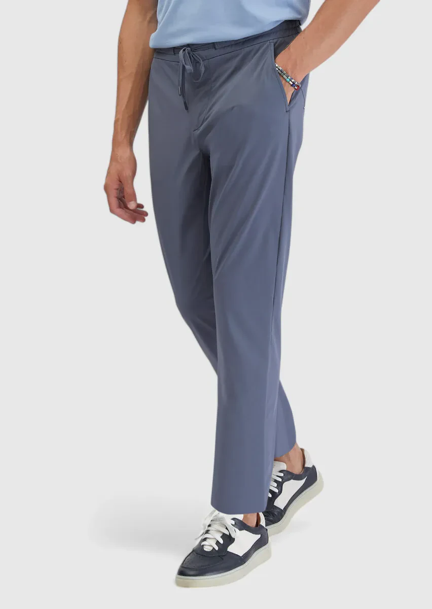 Mavi Düz Dokuma Jogging Fit Casual Pantolon - 2