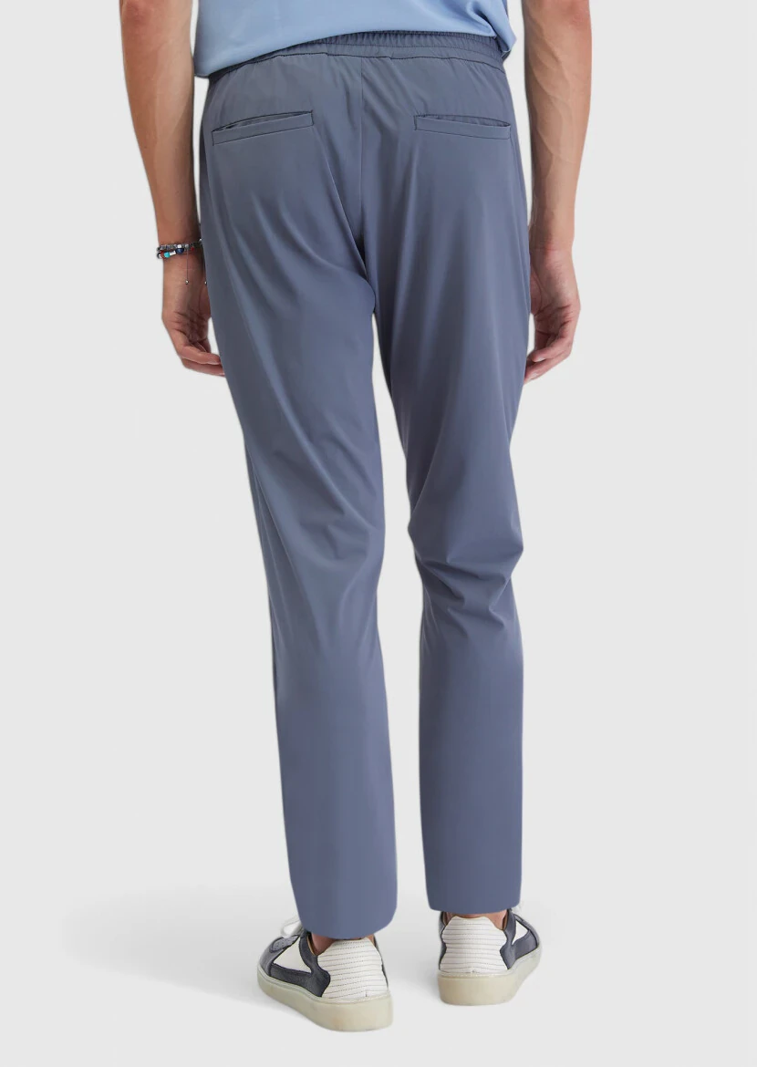 Mavi Düz Dokuma Jogging Fit Casual Pantolon - 6