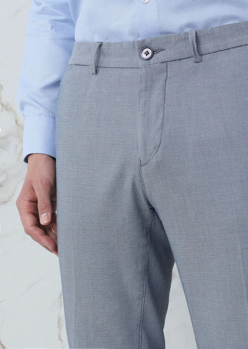 Mavi Mikro Dokuma Regular Fit Smart Casual Pamuk Karışımlı Pantolon - 3