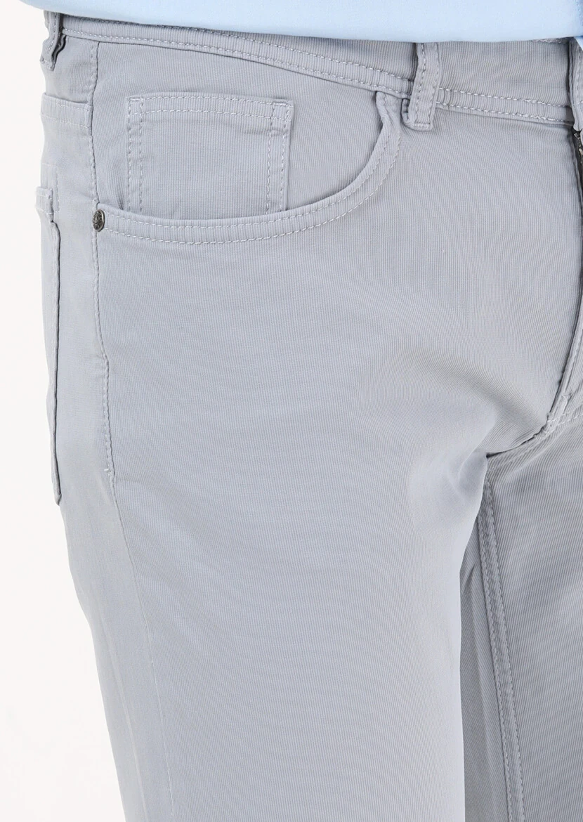 Mavi Mikro Dokuma Slim Fit Casual Pamuk Karışımlı Pantolon - 3