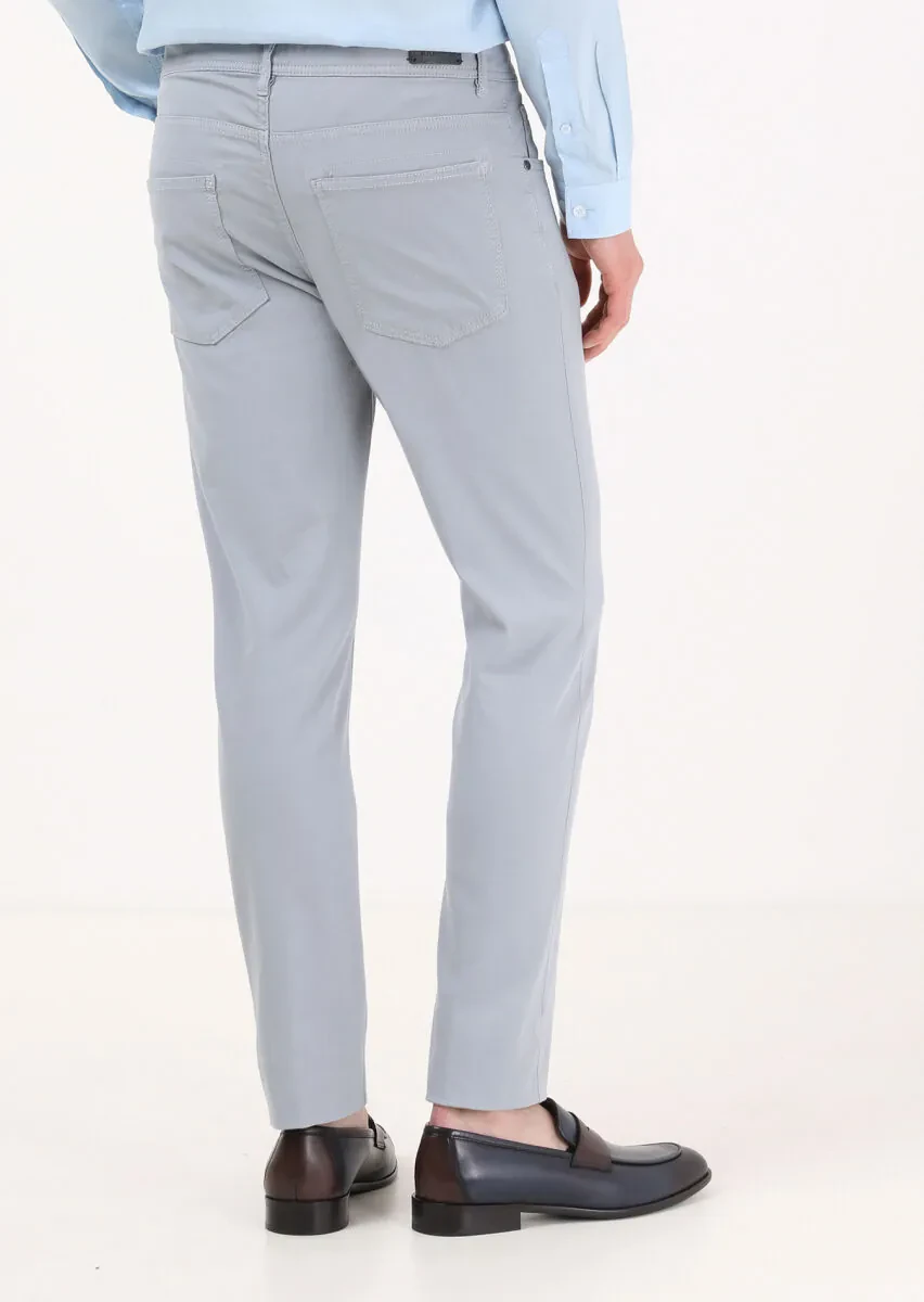 Mavi Mikro Dokuma Slim Fit Casual Pamuk Karışımlı Pantolon - 4