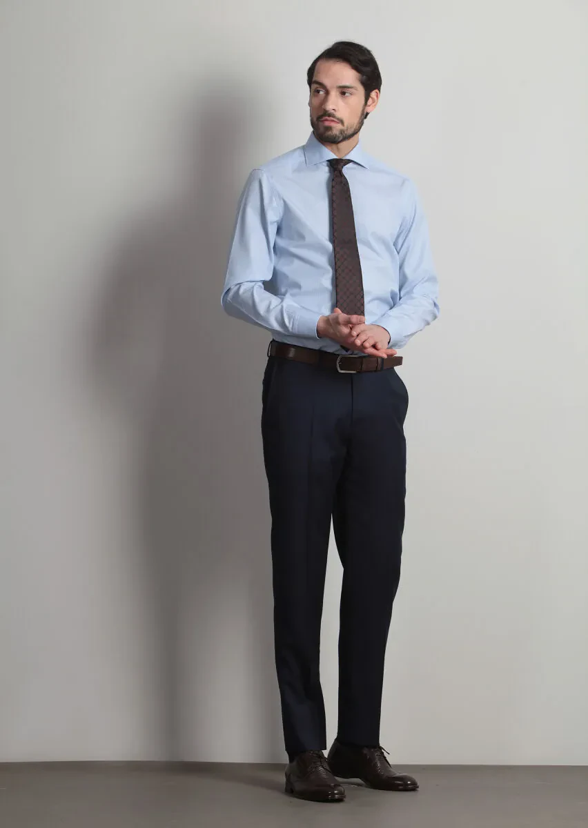 Mavi Mikro Regular Fit Dokuma Klasik %100 Pamuk Gömlek - 2