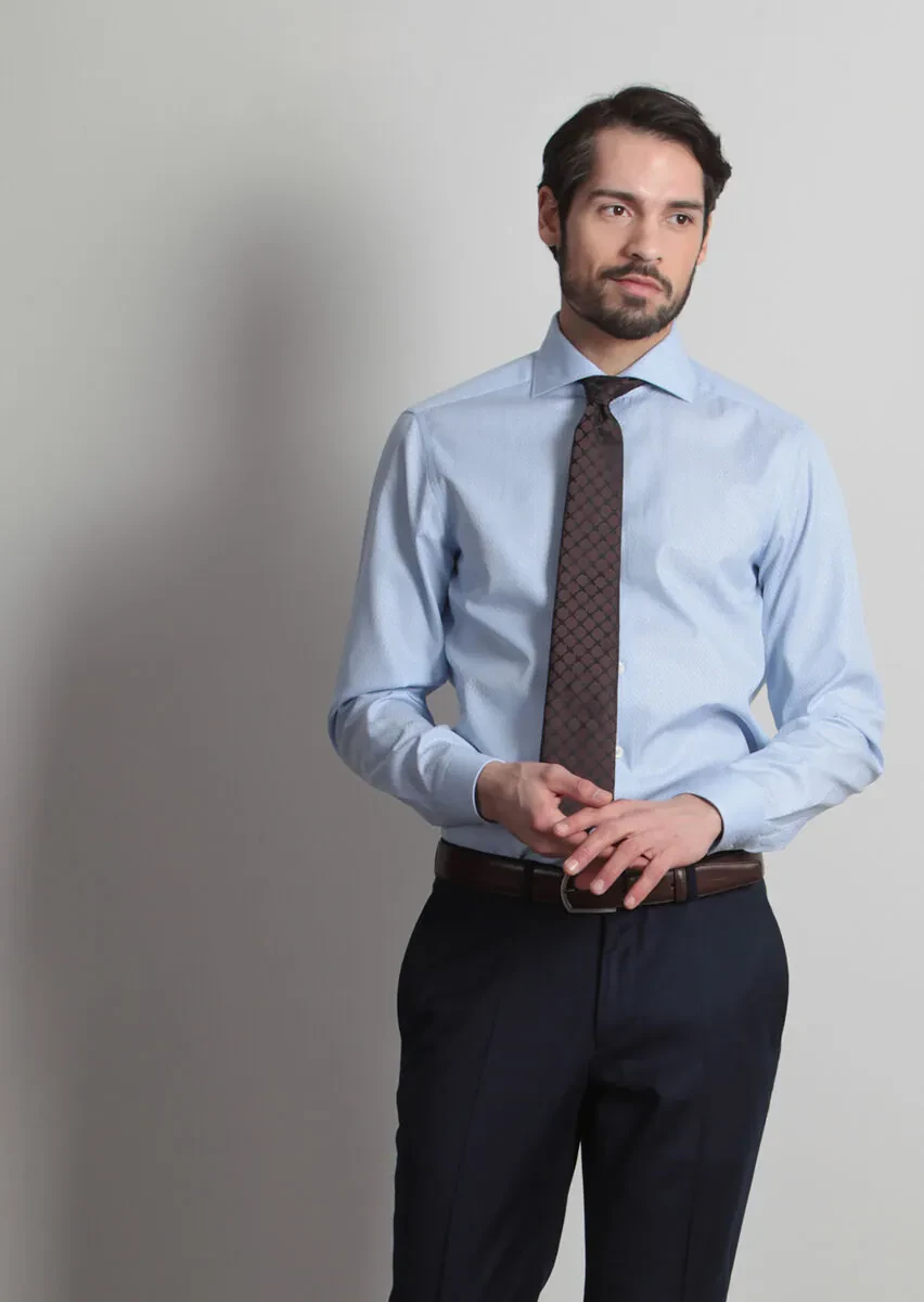 Mavi Mikro Regular Fit Dokuma Klasik %100 Pamuk Gömlek - 3