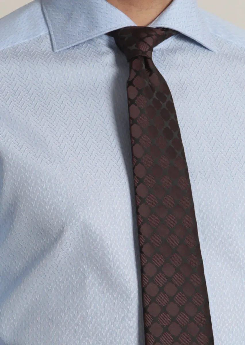 Mavi Mikro Regular Fit Dokuma Klasik %100 Pamuk Gömlek - 4