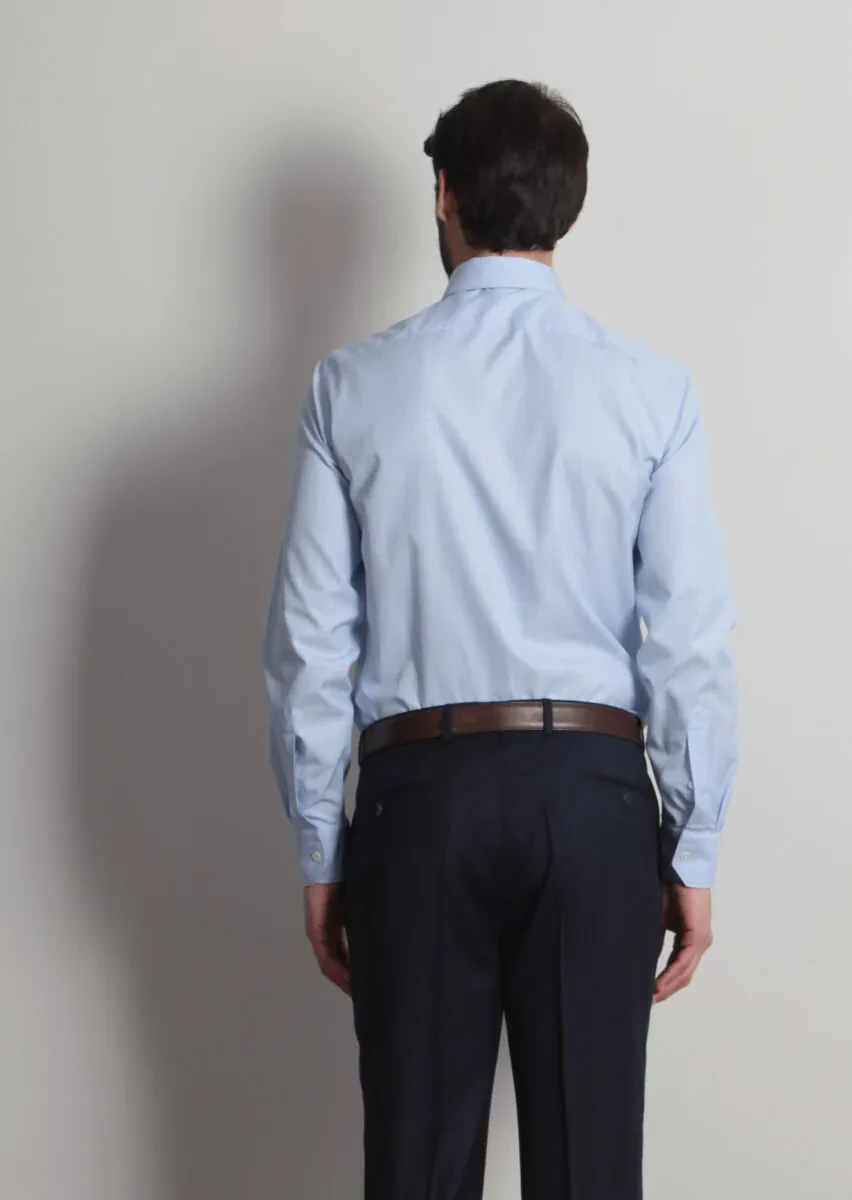 Mavi Mikro Regular Fit Dokuma Klasik %100 Pamuk Gömlek - 5