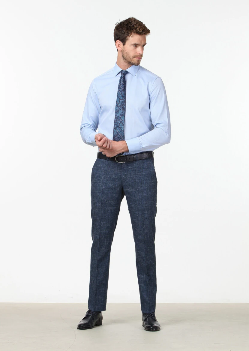 Mavi Mikro Regular Fit Dokuma Klasik %100 Pamuk Gömlek - 2