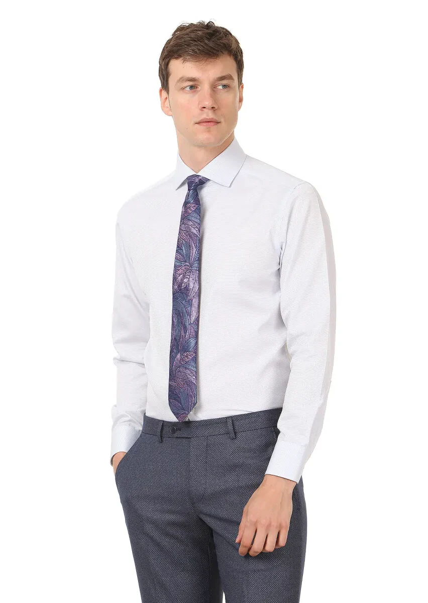 Mavi Mikro Regular Fit Dokuma Klasik %100 Pamuk Gömlek - 1