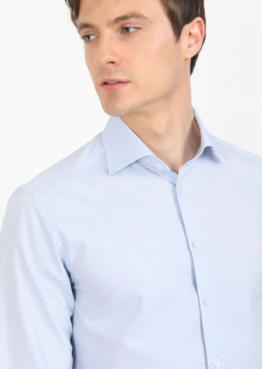 Mavi Mikro Regular Fit Dokuma Klasik %100 Pamuk Gömlek - 2