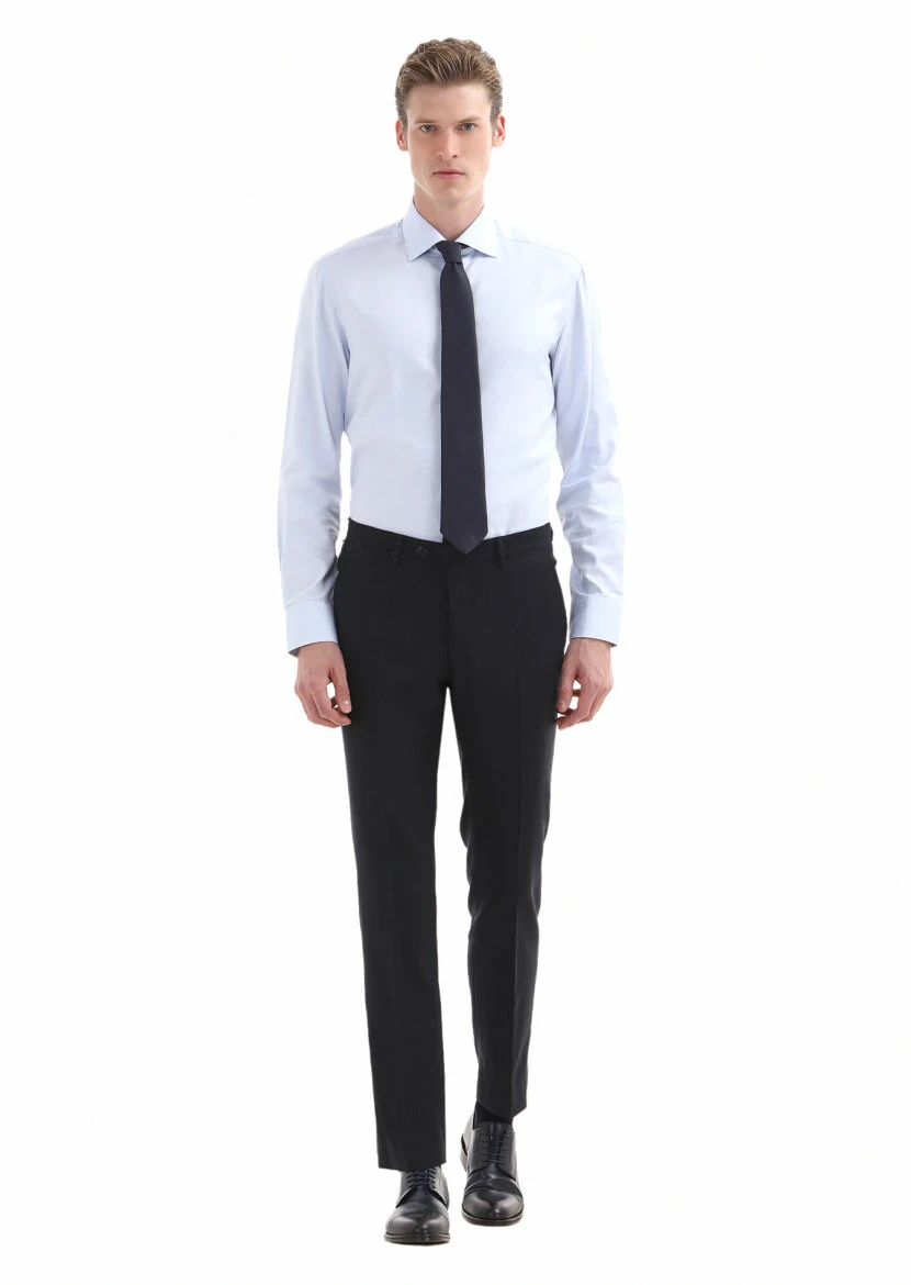 Mavi Mikro Regular Fit Dokuma Klasik %100 Pamuk Gömlek - 1