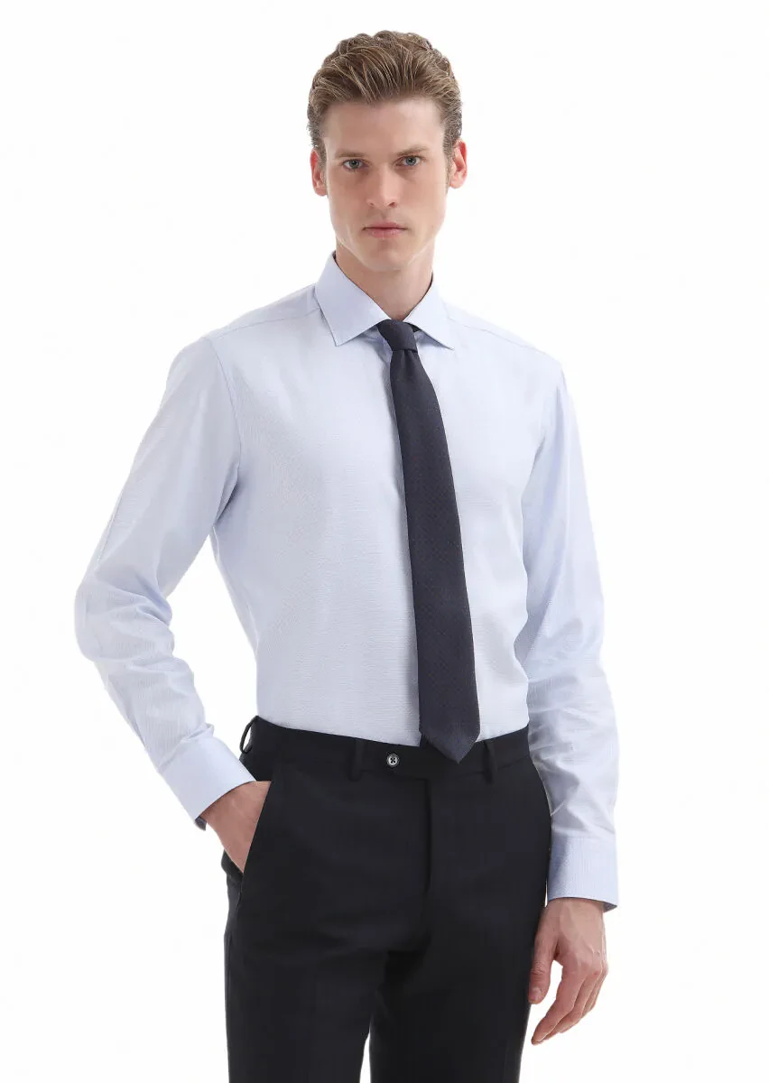 Mavi Mikro Regular Fit Dokuma Klasik %100 Pamuk Gömlek - 2