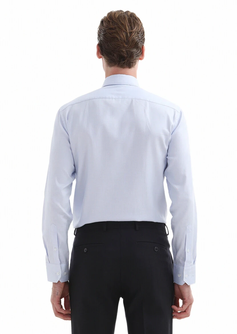 Mavi Mikro Regular Fit Dokuma Klasik %100 Pamuk Gömlek - 5