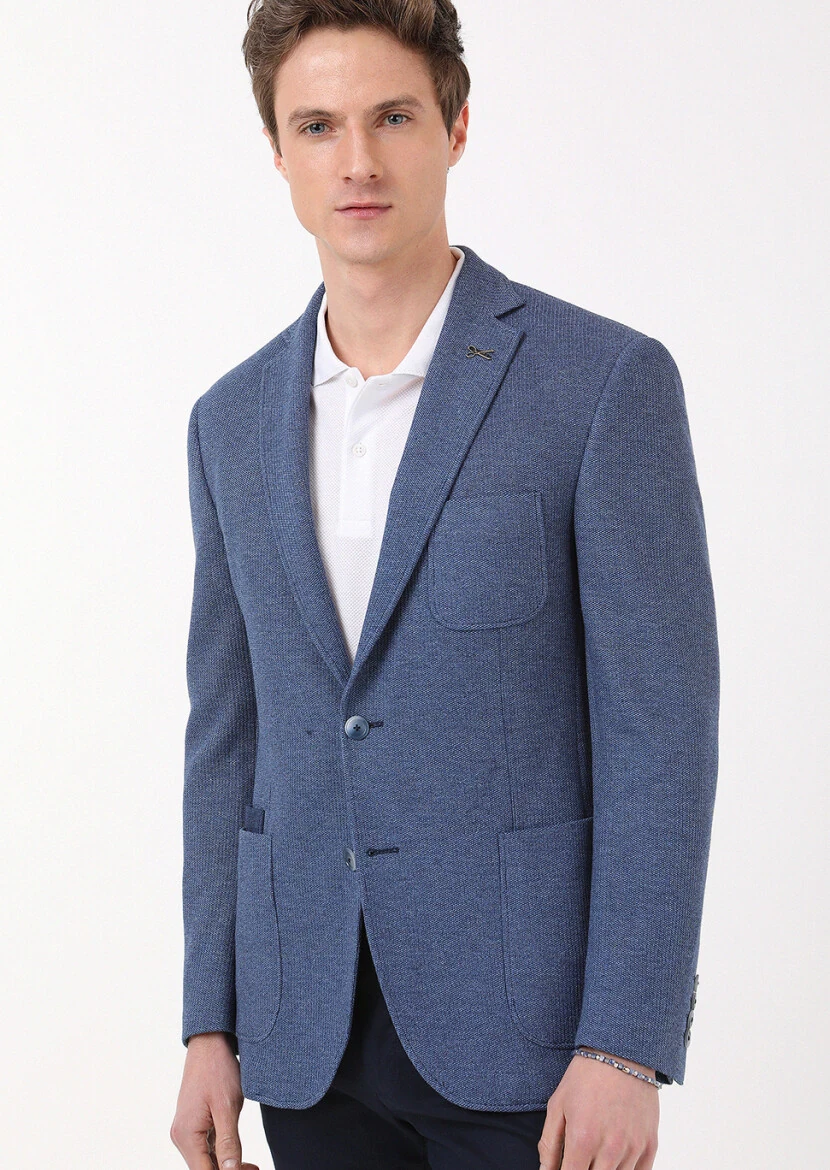 Mavi Mikro Zeroweight Slim Fit %100 Pamuk Örme Ceket - 4