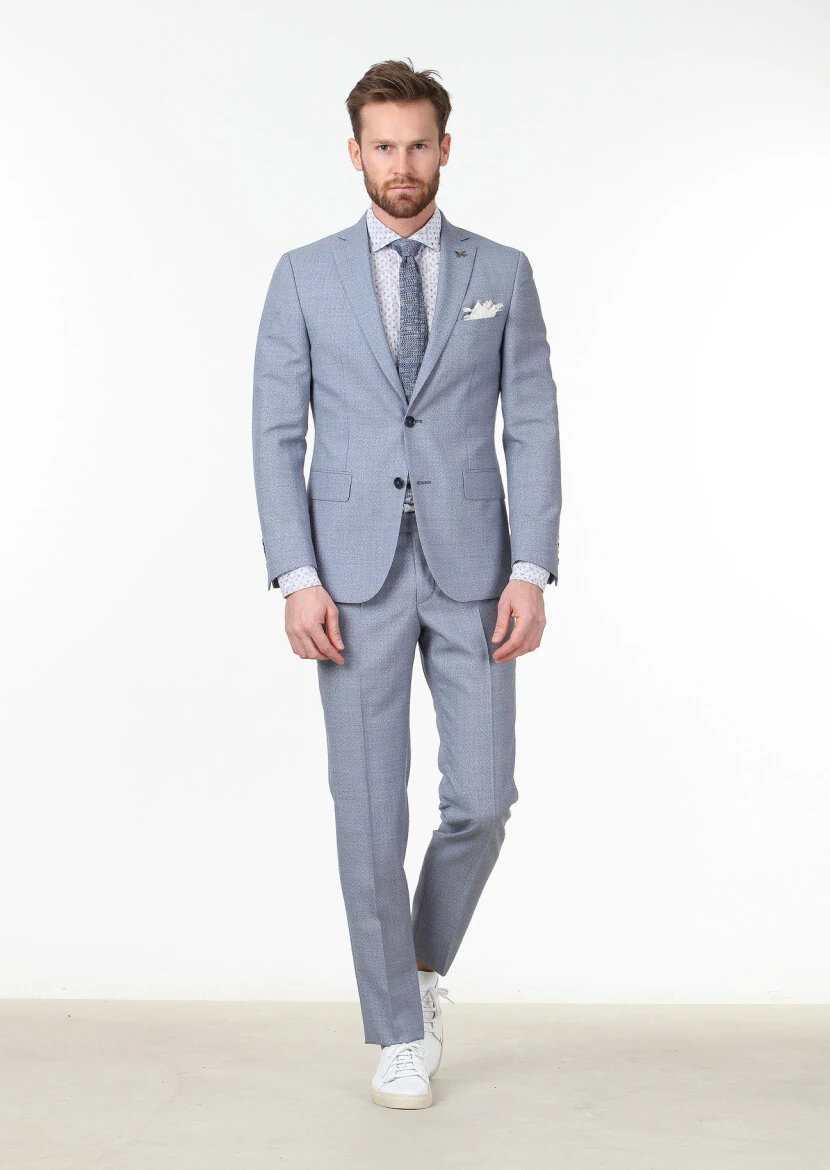 Mavi Mikro Zeroweight Slim Fit %100 Yün Takım Elbise - 2