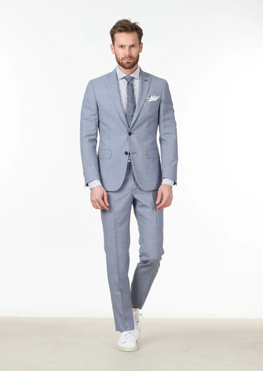 Mavi Mikro Zeroweight Slim Fit %100 Yün Takım Elbise - 2