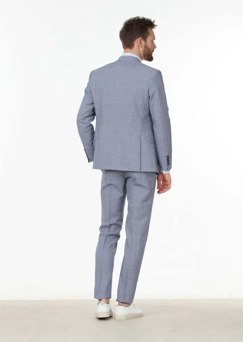 Mavi Mikro Zeroweight Slim Fit %100 Yün Takım Elbise - 4