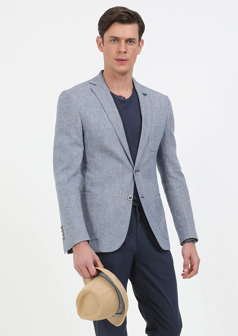 Mavi Mikro Zeroweight Slim Fit Pamuk Karışımlı Ceket - 1