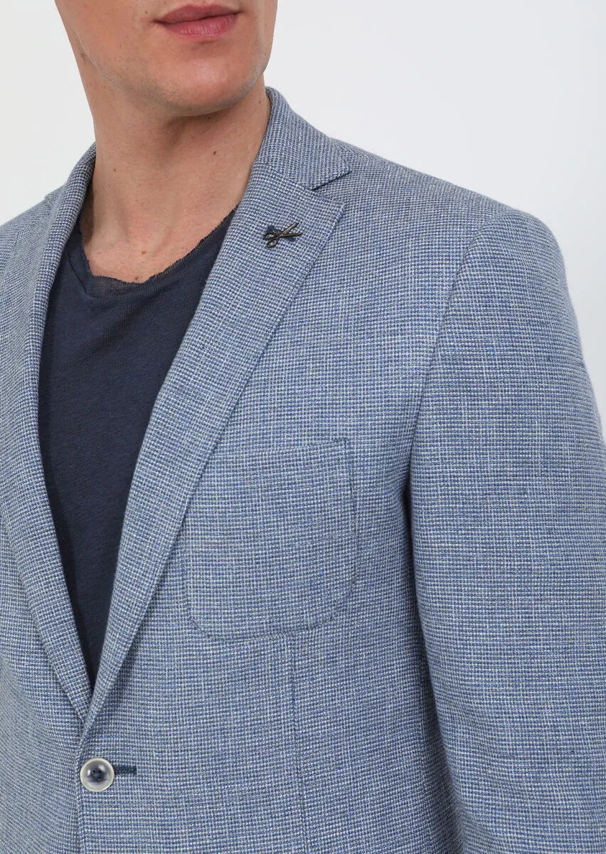 Mavi Mikro Zeroweight Slim Fit Pamuk Karışımlı Ceket - 4