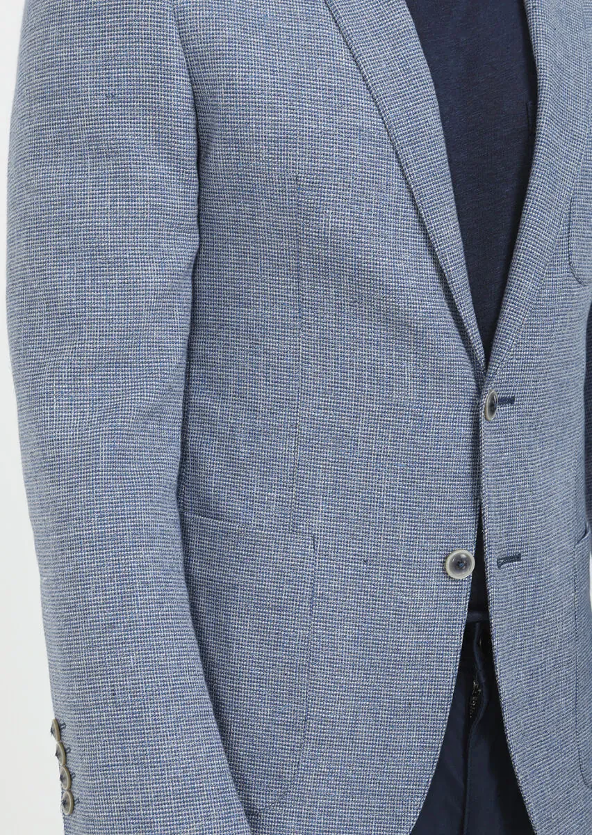 Mavi Mikro Zeroweight Slim Fit Pamuk Karışımlı Ceket - 5