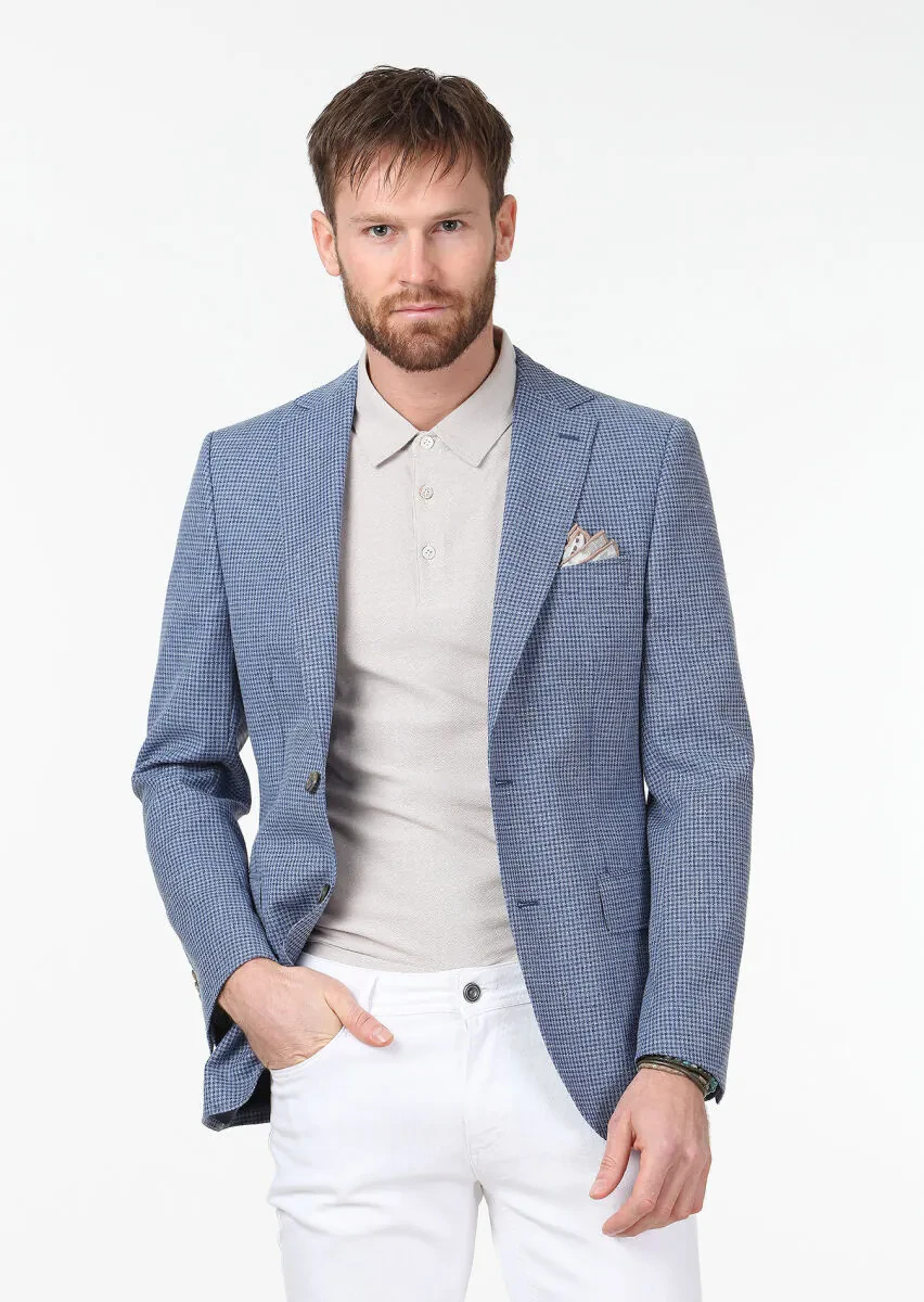 Mavi Modern Fit Yün Karışımlı Ceket - 1