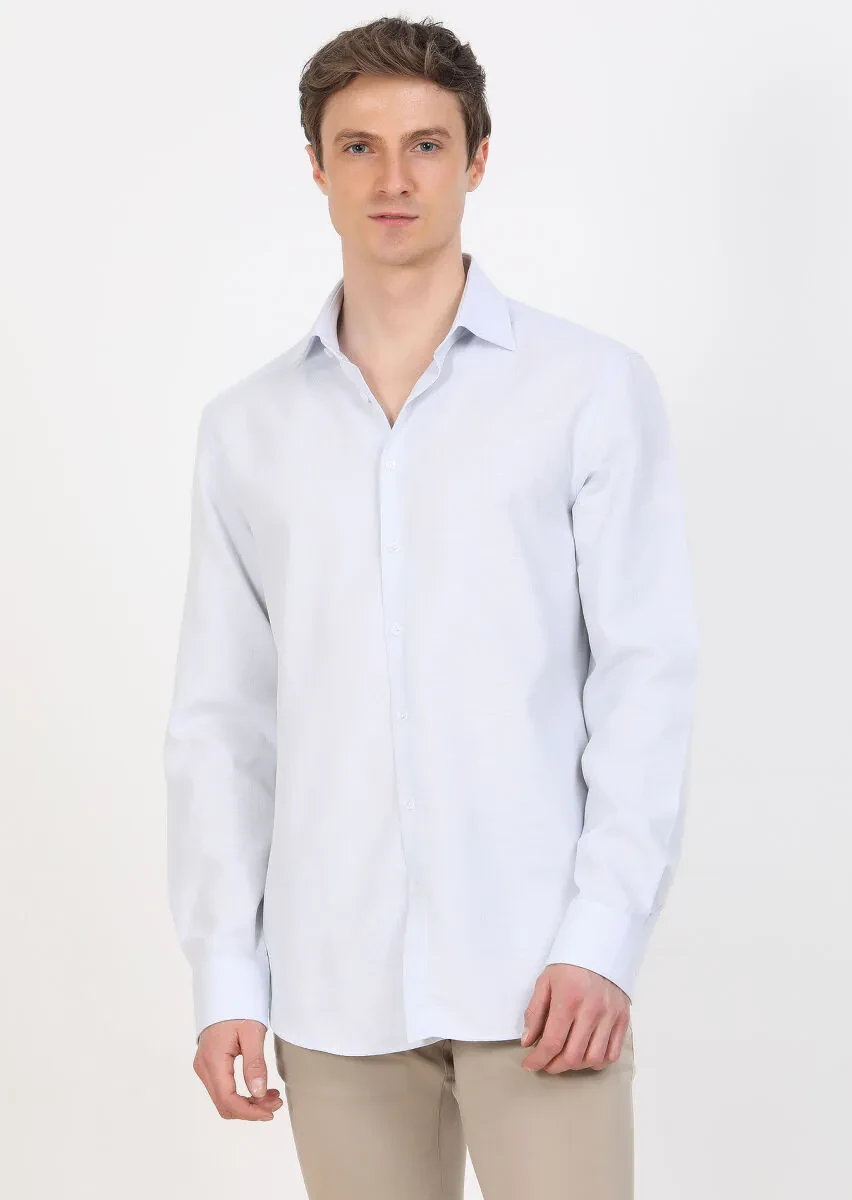 Mavi Regular Fit Dokuma Klasik %100 Pamuk Gömlek - 3