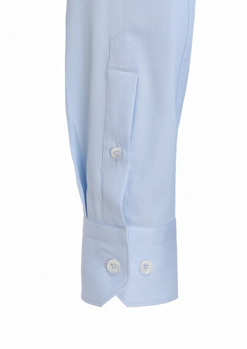 Mavi Slim Fit Dokuma Klasik Pamuk Karışımlı Gömlek - 4