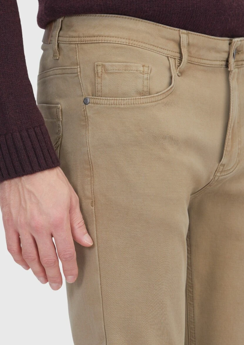 Mink Knitting Slim Fit Casual Cotton Blended Trousers - 3