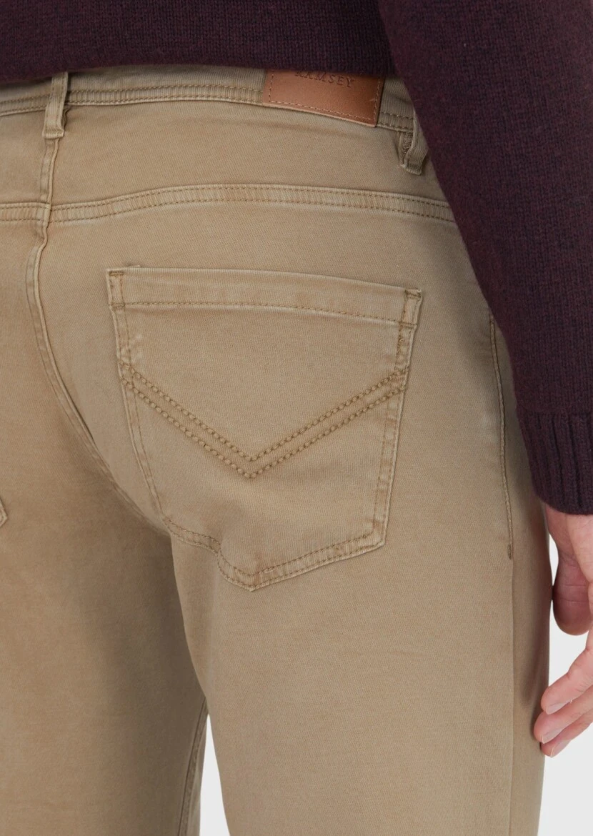 Mink Knitting Slim Fit Casual Cotton Blended Trousers - 4