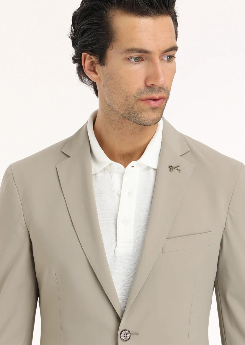 Mink Plain Comfort Fit Suit - 3