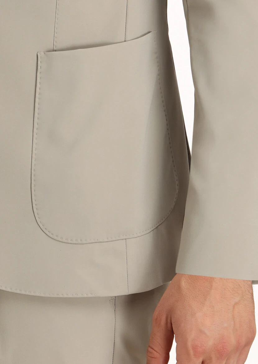 Mink Plain Comfort Fit Suit - 4