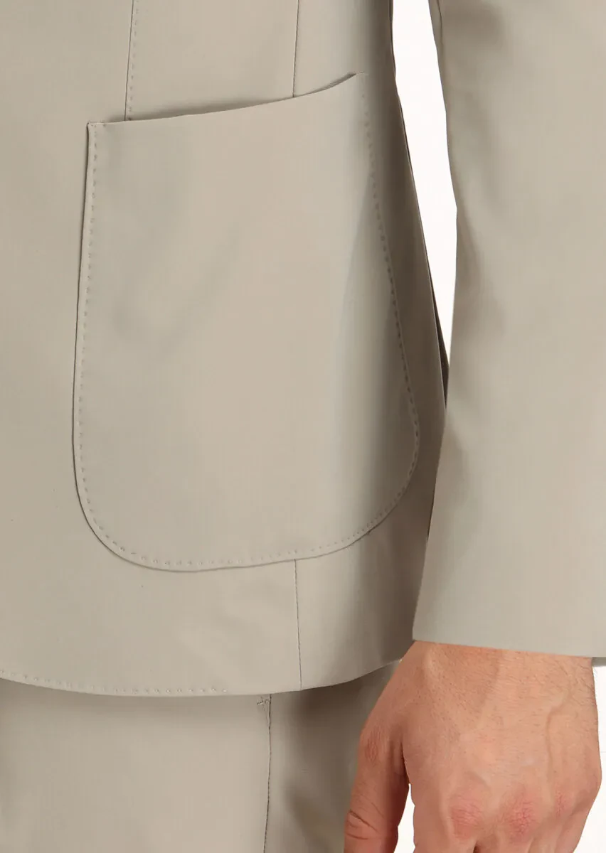 Mink Plain Comfort Fit Suit - 4