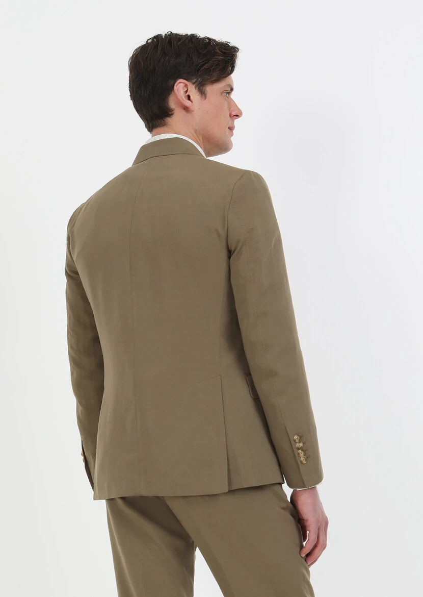 Mink Plain Cotton Blended Suit - 6