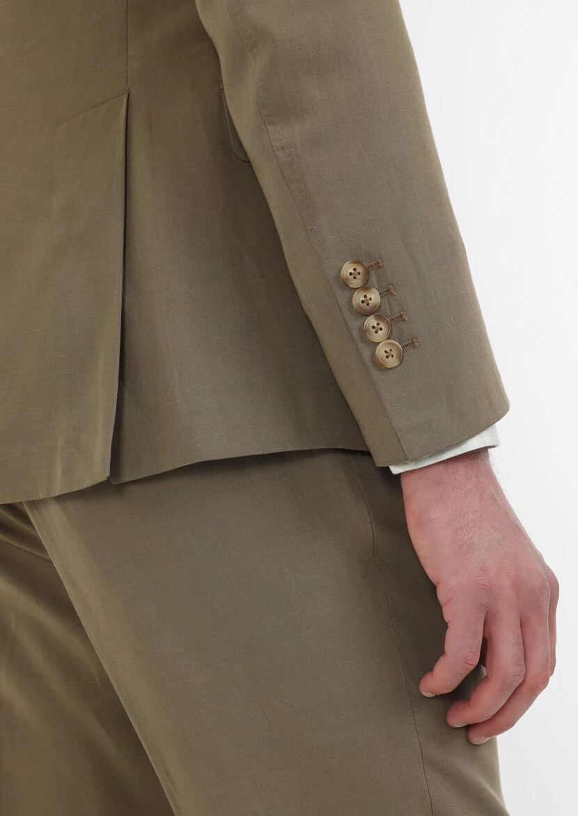 Mink Plain Cotton Blended Suit - 7