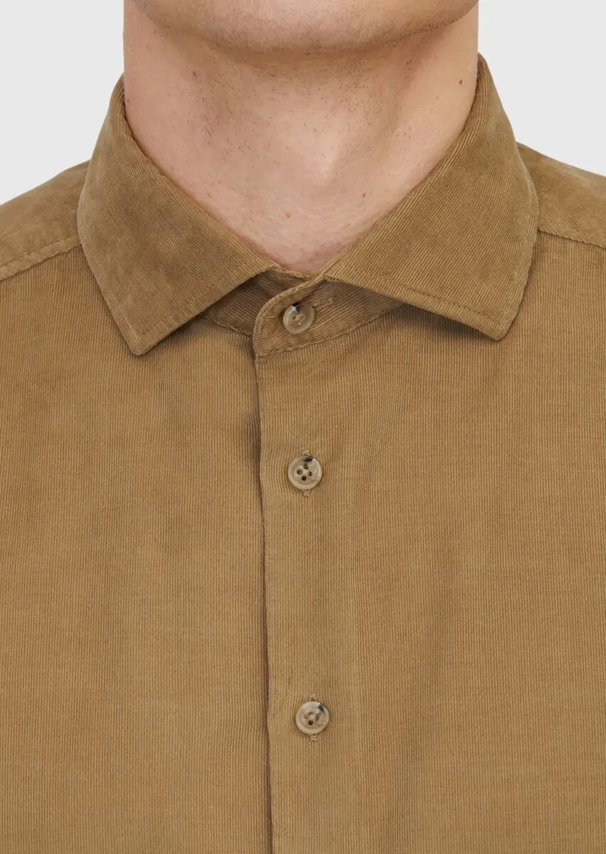 Mink Plain Weaving Casual 100% Cotton Shirt - 5