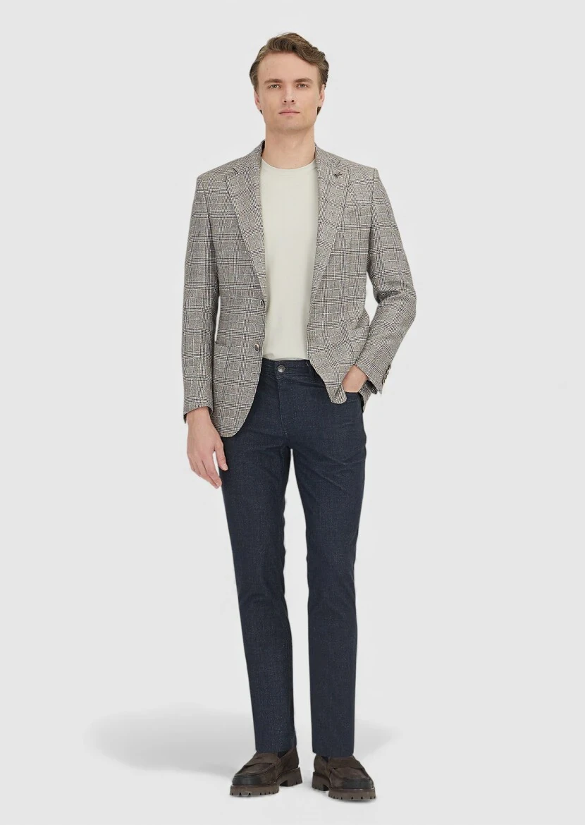 Mink Plain Zeroweight Slim Fit Wool Blended Jacket - RAMSEY