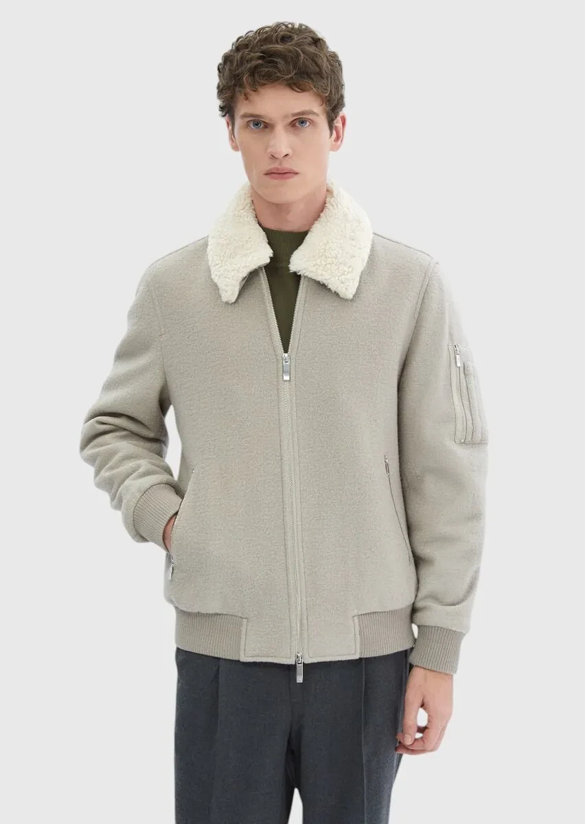 Mink Regular Fit Casual Weaving Coat - 1