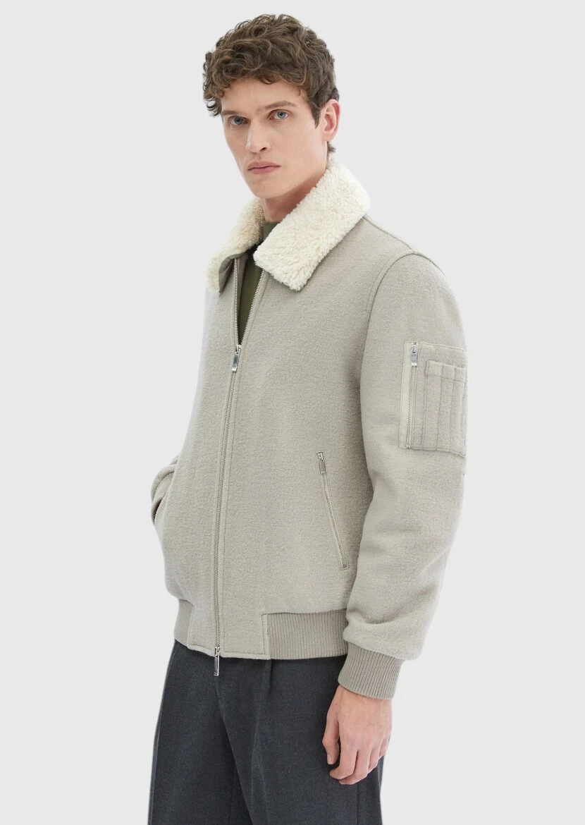 Mink Regular Fit Casual Weaving Coat - 4