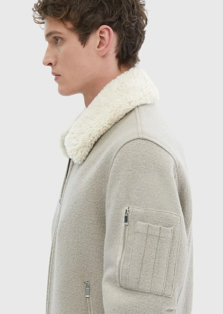 Mink Regular Fit Casual Weaving Coat - 5