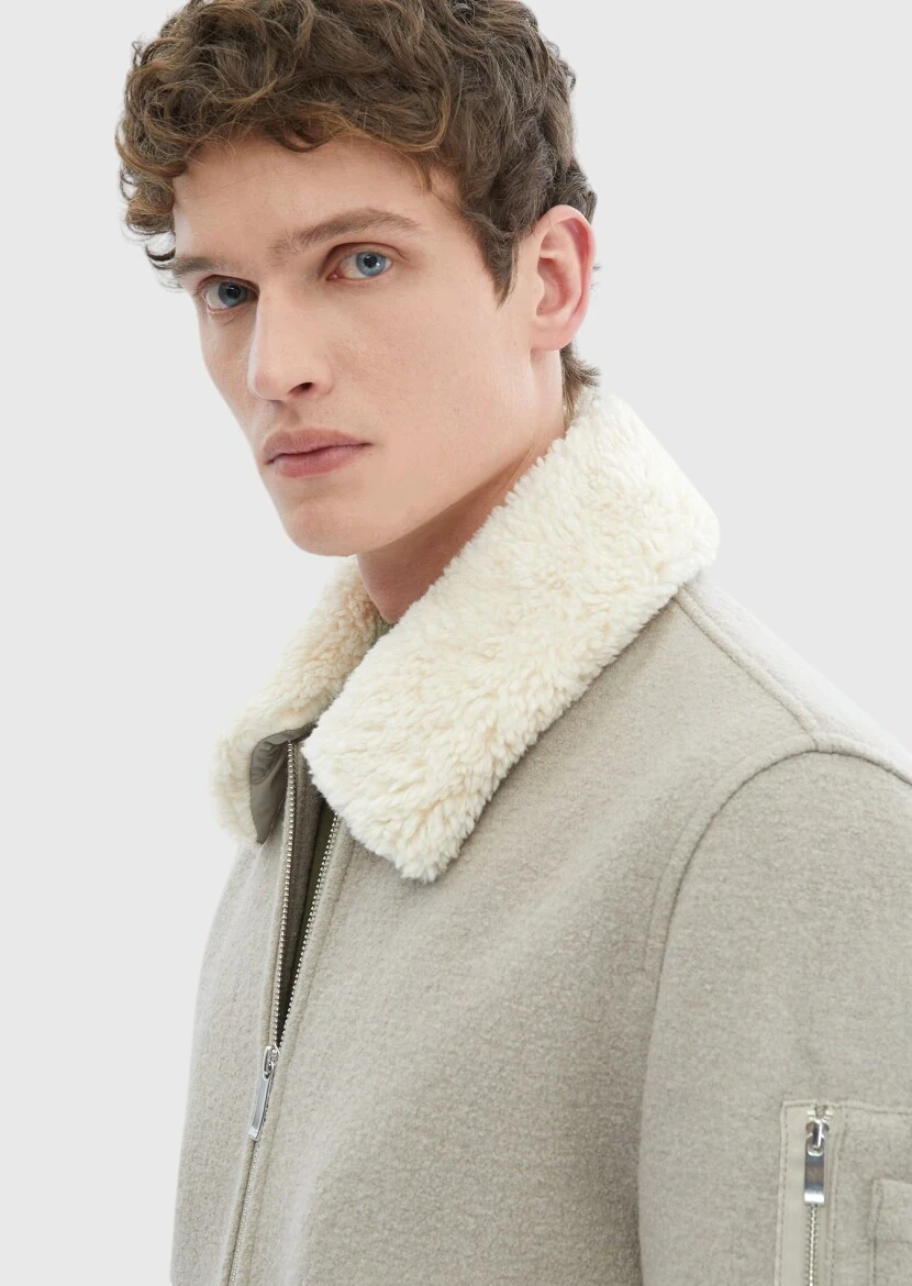 Mink Regular Fit Casual Weaving Coat - 6