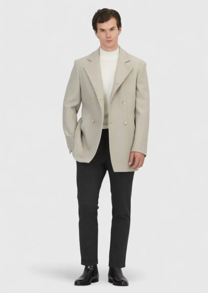 Mink Regular Fit Casual Weaving Coat - 2