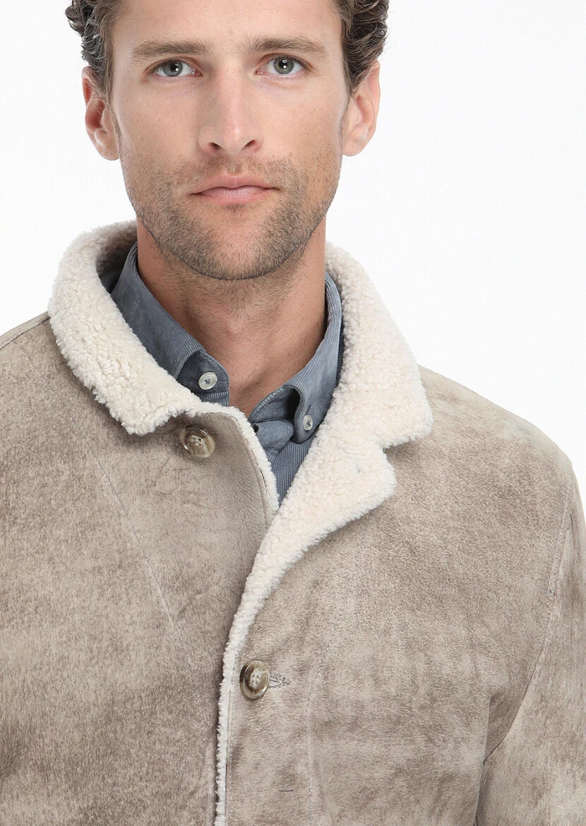 Mink Regular Fit Leather Jacket - 3