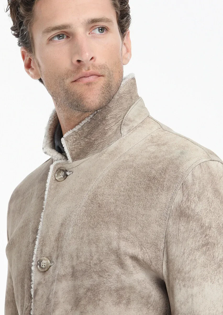 Mink Regular Fit Leather Jacket - 5